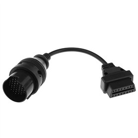 Connecteur de Diagnostic 38 Broches Mâle OBD1 à 16 Broches Femelle OBD2 Câble Scanner Adaptateur 30cm OBD-II Moteur Système Outi
