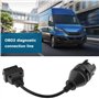 Connecteur de Diagnostic 38 Broches Mâle OBD1 à 16 Broches Femelle OBD2 Câble Scanner Adaptateur 30cm OBD-II Moteur Système Outi