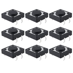 Lot de mini-boutons poussoirs tactiles 12 x 12 x 4