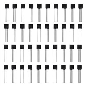 EMSea 100x N-Channel 2N7000 MOSFET Transistor TO-92 0.3A 60V 3 Broches International Redresseur Puissance pour l'industrie Domes