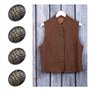 EMSea 20pcs Boutons de Vêtements en Métal 17mm - Forme Ronde Vintage pour Couture et Embellissements - Attache Décorative pour M
