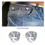 EMSea 100pcs Boutons en Forme de Coeur Cristal Amour Coeur Boutons Clairs Strass Bouton avec Deux Trous Bouton Décoratifs pour B