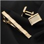 EMSea Lot de 3 pinces à cravate et boutons de manchette pour homme - Pour fête de mariage, réunion d'affaires, fête des pères, S