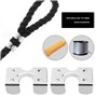 EMSea 10pcs Pinces à Corde Doubles Robustes en Acier Inoxydable 304 Taille 40mmx22mm pour Diamètre de Corde de 10 à 12mm Pince à