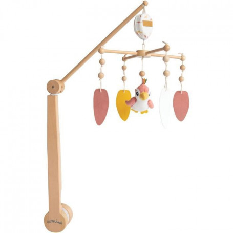 DOMIVA Mobile musical Happy - Arche bois de hetre - Blanc/Corail/Jaune - 40 cm 83,99 €