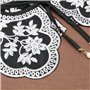 YINETTECH Faux Col Femme Colliers Détachable Broderie Fleur Rétro Large Revers Faux Col Châle Imprimé Fleuri Col Décoration pour