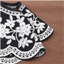 YINETTECH Faux Col Femme Colliers Détachable Broderie Fleur Rétro Large Revers Faux Col Châle Imprimé Fleuri Col Décoration pour