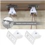 YINETTECH Lot de 2 poulies de renvoi de cordon et 2 mécanismes de verrouillage de cordon pivotants pour stores et stores de mais