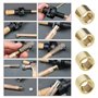 Lot de 10pcs Viroles de Queue de Billard Filetées pour Embouts Adhésifs en Laiton Accessoires de Réparation de Billard (9mm et 1