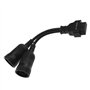 YINETTECH Câble Adaptateur OBDII 6 Broches 9 Broches J1708 J1939 pour Camion Lourd OBDII Y Splitter Scanner Câble Automobile OBD