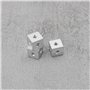 YINETTECH Lot de 20 Connecteurs Cubiques M3 en Aluminium Bloc de Fixation Carré Hexagonal pour Feuille Acrylique Fixe Matériel d
