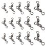 YINETTECH Lot de 50 émerillons en Laiton à Trois Voies pour Matériel de Pêche 2# X 3# - 6# X 7# en Forme de T pour La Pêche Au C