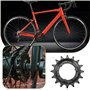 YINETTECH Lot de 2 Pignons D'insertion à 16 Dents pour Vélo VTT Noir Taille de Diamètre Extérieur 70 Mm Diamètre Intérieur 34 Mm