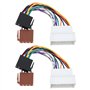 YINETTECH Lot de 2 Câbles Adaptateurs D'autoradio ISO Compatible avec Kia 2005+