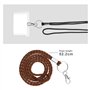 VGOL Lot de 2 cordons tour de cou en cuir synthétique tressé avec anneau porte-clés et fermoir mousqueton pivotant pour clés, po