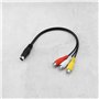 VGOL Lot de 2 câbles S-Vidéo 4 broches vers 3 RCA AV femelle pour TV/HDTV, caméscope, lecteur CD, magnétoscope, DVR, lecteur DVD