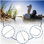 VGOL Lot de 10 hameçons de pêche en acier au carbone pour crevettes vivantes d'eau douce et salée, crochets fixes avec trous #3 