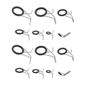 VGOL Set of 14pcs Kit de Réparation d'anneaux de Canne à Pêche Guide de Canne à Pêche Longue Distance (1