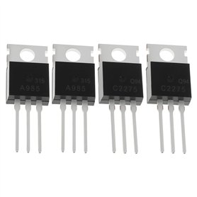 VGOL Lot de 2 Paires de Transistors TO-220 2SA985 Et 2SC2275 pour Amplificateur Audio