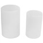 Pvczool 2 Tailles Cylindre Bougies Moules Silicone Moule pour la fabrication de bougies