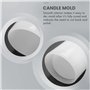 Pvczool 2 Tailles Cylindre Bougies Moules Silicone Moule pour la fabrication de bougies, Stumping Bougies Résine Moule époxy Rés