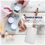 Pvczool 2 Tailles Cylindre Bougies Moules Silicone Moule pour la fabrication de bougies, Stumping Bougies Résine Moule époxy Rés