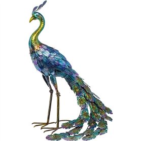 Erpmlyo 1 PCS Métallique Paon Statue Jardin Extérieur