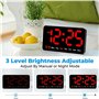 Lrtzizy Horloge Murale Numérique, Horloge Numérique LED de 9 Pouces, Grand Écran avec 12/24 Heures, Gros Chiffres, Petite Horlog