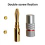 Iegefirm 20 PièCes Connecteur Banane 24K Plaqué Or 4.5MM Fiche Banane avec Verrouillage à Vis pour Prises Audio Jack Haut-Parleu