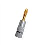 Iegefirm 20 PièCes Connecteur Banane 24K Plaqué Or 4.5MM Fiche Banane avec Verrouillage à Vis pour Prises Audio Jack Haut-Parleu