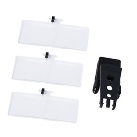 Iegefirm 1.5X/2.5X/3.5X Loupe Instruments Optiques Clip Pliant sur Loupe de Lunettes avec 3 Lentilles en Acrylique 85X30Mm