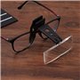 Iegefirm 1.5X/2.5X/3.5X Loupe Instruments Optiques Clip Pliant sur Loupe de Lunettes avec 3 Lentilles en Acrylique 85X30Mm