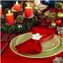 Iegefirm Lot de 6 Ronds de Ronds de Fleurs Blanches Boucles de Porte-Serviettes éLéGants pour Table à Manger