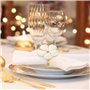 Iegefirm Lot de 6 Ronds de Ronds de Fleurs Blanches Boucles de Porte-Serviettes éLéGants pour Table à Manger