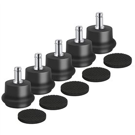 Wanjorlay 5 PièCes Cloche Glisse Chaise de Bureau de Remplacement ou Tabouret Roulettes Pivotantes à Roulettes Fixes Fixes