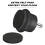 Wanjorlay 5 PièCes Cloche Glisse Chaise de Bureau de Remplacement ou Tabouret Roulettes Pivotantes à Roulettes Fixes Fixes, Roue
