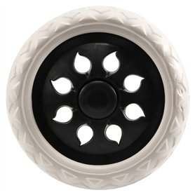 Geieold Noir Blanc Noyau Plastique Mousse Chariot pour Achats Roulettes Panier Roue