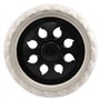 Geieold Noir Blanc Noyau Plastique Mousse Chariot pour Achats Roulettes Panier Roue