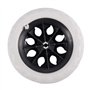 Geieold Noir Blanc Noyau Plastique Mousse Chariot pour Achats Roulettes Panier Roue