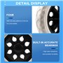Geieold Noir Blanc Noyau Plastique Mousse Chariot pour Achats Roulettes Panier Roue
