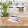 Kopinma Set de table ovale en rotin tissé - Résistant à la chaleur - Antidérapant - Pour cuisine, table à manger, décoration d'i