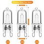 Geieold Lot de 20 Ampoules HalogèNes G9, Lampes HalogèNes Transparentes 25 W à Intensité Variable, Blanc Chaud 2800 K pour Lustr