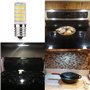 Giyofom Lot de 2 Ampoules LED E17 4W à Intensité Variable pour Four à Micro-Ondes, LumièRe Du Jour 6000K 40W éQuivalent HalogèNe