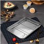 Giilayky 10 Pouces Plateau de Four Grille-Pain et Ensemble de Rack, Acier Inoxydable la Poêle à Frire avec Support de Refroidiss