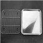 Giilayky 10 Pouces Plateau de Four Grille-Pain et Ensemble de Rack, Acier Inoxydable la Poêle à Frire avec Support de Refroidiss