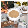 Luntfeiy – Ensemble de Sets de Table Ronds tressés, avec 6 Tapis Chauds épais naturels Faits à la Main, résistants à la Chaleur,