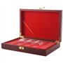 Kquepo 50IèCes SéRies BoîTe de Rangement en Bois pour BoîTe de Rangement de Protection de PièCe de Monnaie BoîTe Ronde BoîTe de 