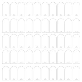 Croerma 50 Pièces Cartes de Mariage en Acrylique Givré avec Décoration Transparente