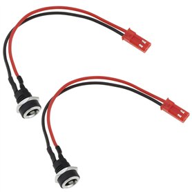 eMagTech Lot de 2pcs Câbles de Chargement pour Scooter Électrique à 2 Broches Longueur 15cm Prise Coaxiale 5