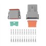 eMagTech 1 Jeu de Connecteurs Automobiles étanches DT04-12P DT06-12S 12 Broches IP67 14AWG 13A Prise Et Fiche électriques pour A